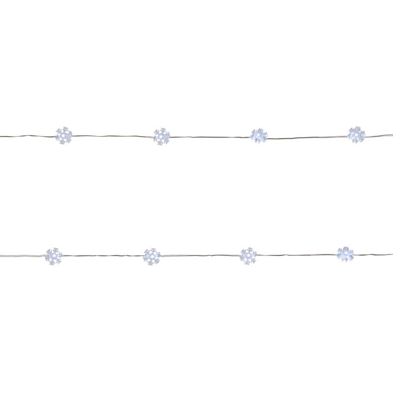 Lampki wewnętrzne 20 LED płatek miedziane barwa zimna biała