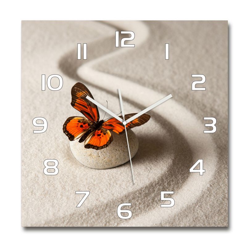 Zegar szklany Tulup Motyl 30x30 cm cm cichy 1 szt.