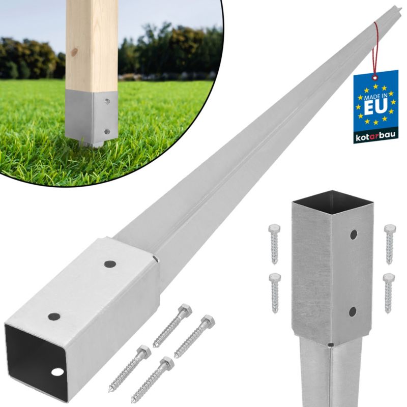 Podstawa słupa KOTARBAU kotwa wbijana do ziemi stalowa 60x60x750 mm 1 szt.