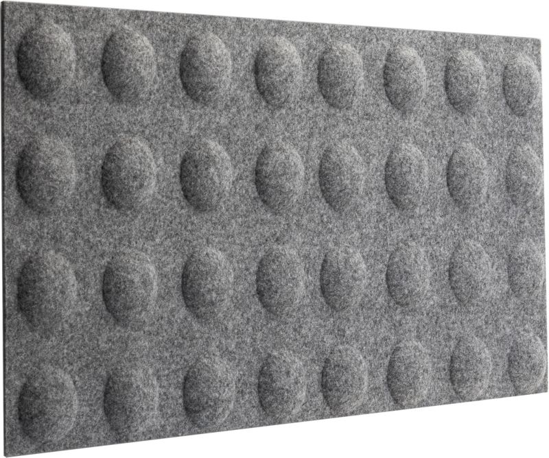 Panel dekoracyjny Decosa 60 x 30 cm filcowy kulki szary melanż