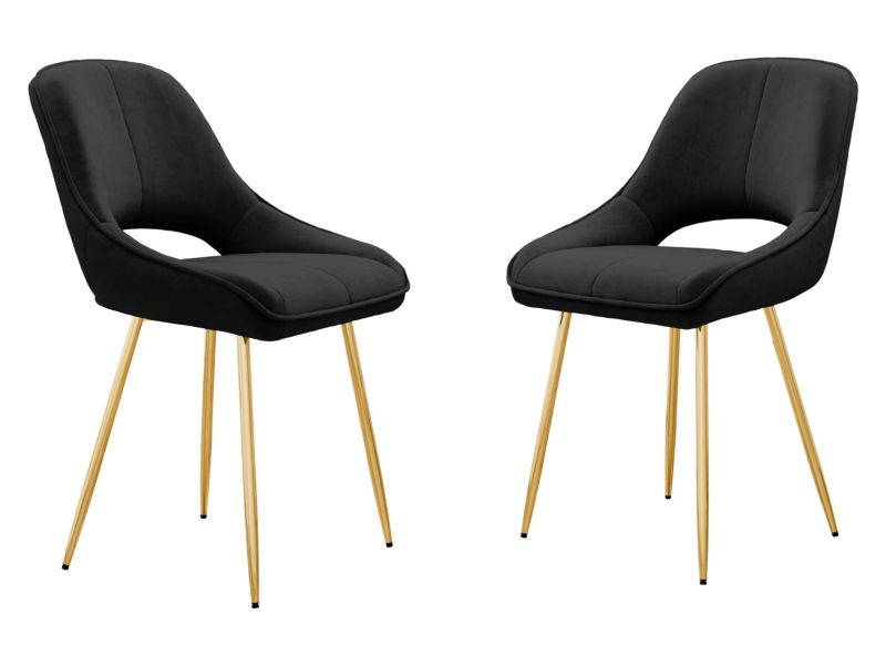 Komplet dwóch nowoczesnych krzeseł MIRJAN 24 Muz DC-1143 czarny 2 szt.