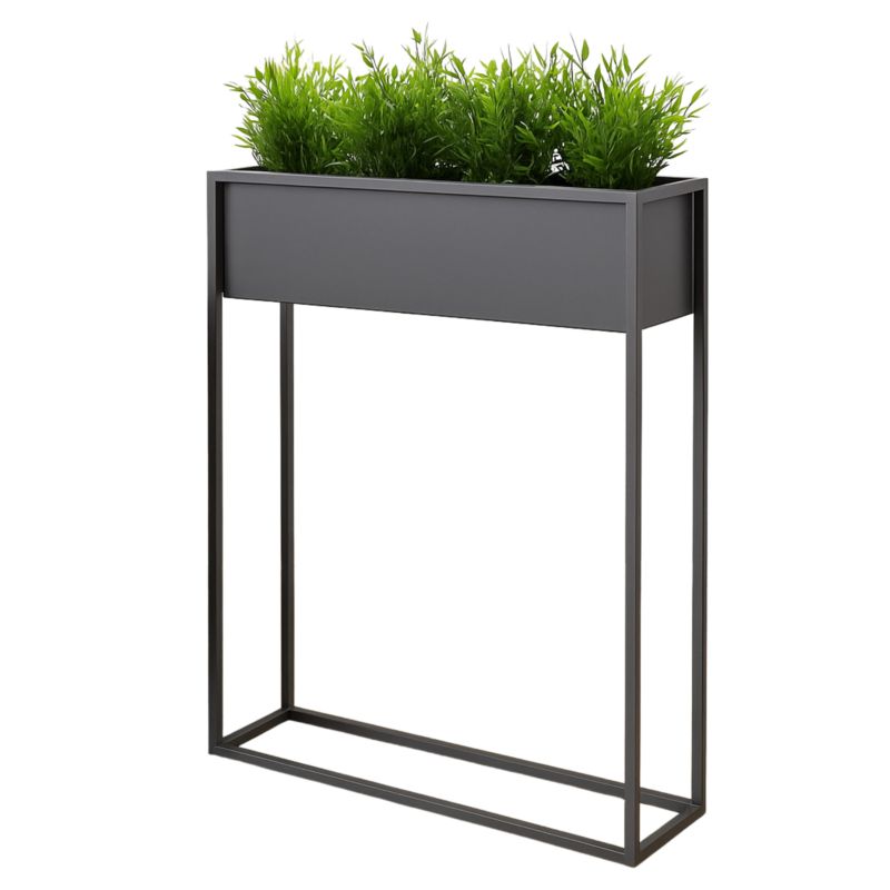 Kwietnik stojący JAKPOL Cubo Loft 80x60 cm metalowy szary 1 szt.