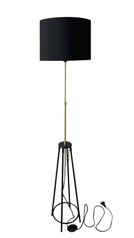 Lampa podłogowa stojąca Candellux Tegola czarna 1 x E27 x 60W wym: 154 x 33 x 33 cm - 1 szt.