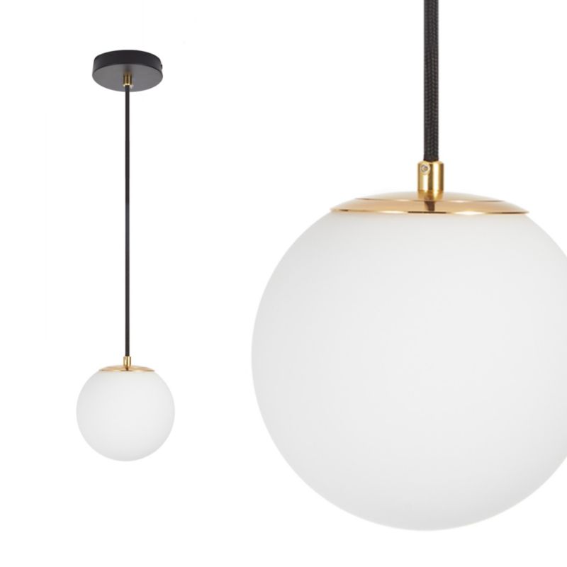 Lampa wisząca LL JORLEN E27 66763 LightLogic złota glamour biała kula 1szt.