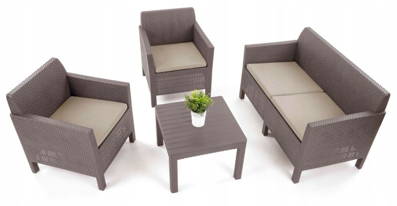 Komplet Mebli Ogrodowych Keter Orlando Set dla 4 osób Cappuccino 1 kpl.