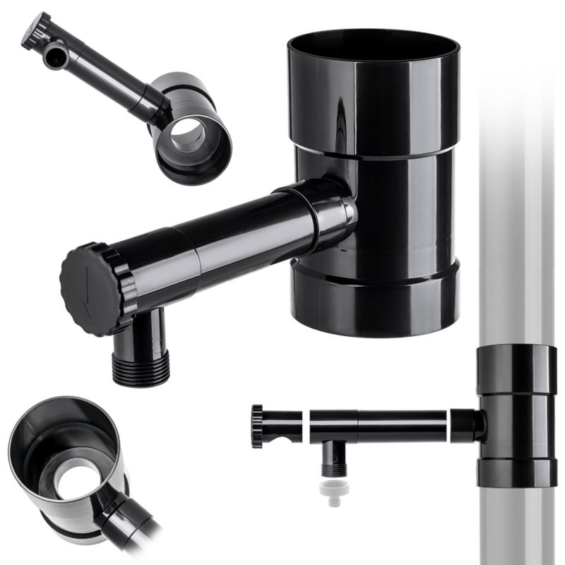 Łapacz Deszczówki KADAX Zbieracz Wody Deszczowej Z Rynny Zaworem Chwytacz 100mm 1szt.