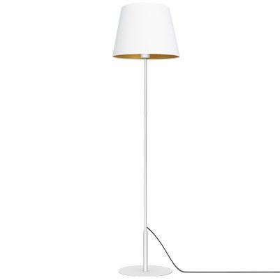 Lampa podłogowa stojąca Luminex Arden biały mat-złota 1 x E27 x 15W wym: 154 x 38 x 38 cm - 1 szt.