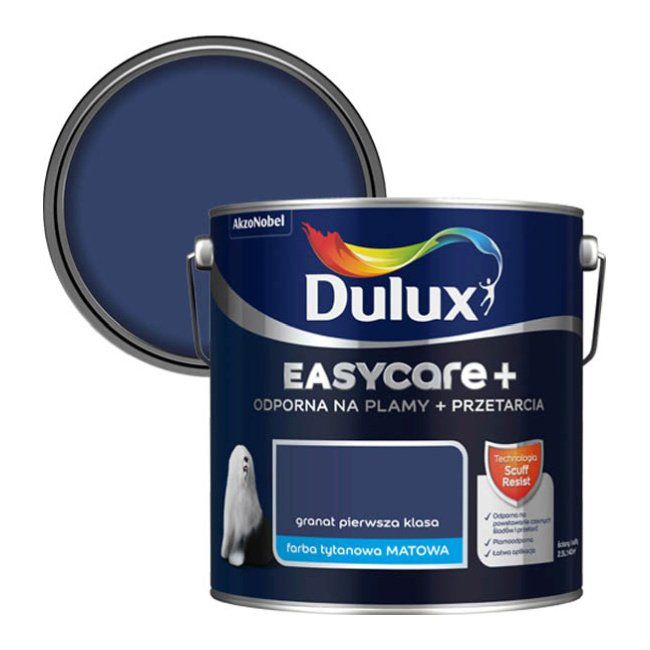 Farba Dulux EasyCare+ granat pierwsza klasa 2,5 l