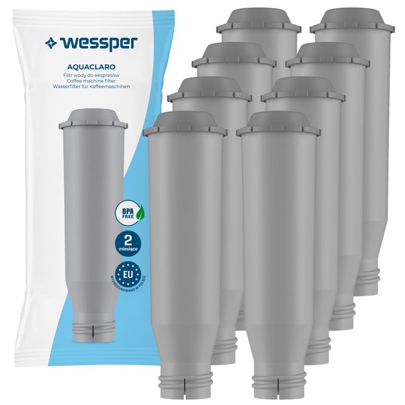 Filtr wody, Wessper, do ekspresów do kawy, zamiennik do Krups, Nivona, Siemens, węglowy, 8szt