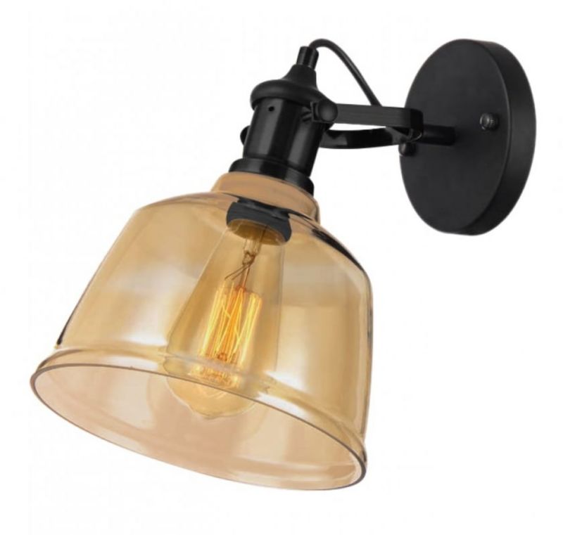 Kinkiet GTV Muscari II biały-czarny E27 max 40W metal szkło IP20 1 szt.