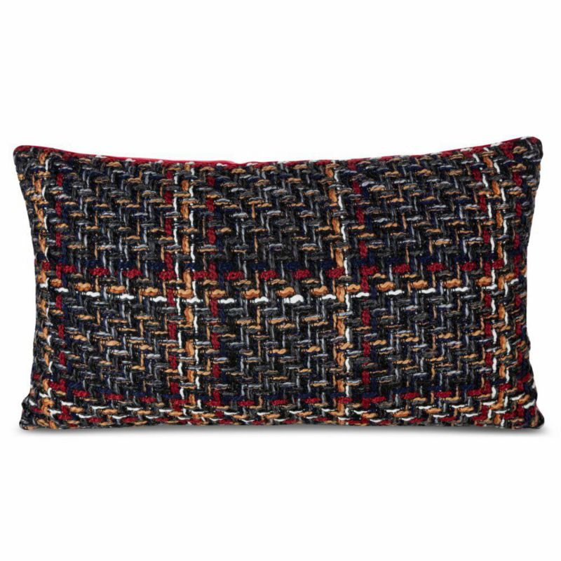 Poszewka Nr 34 Eurofirany Świąteczna na poduszkę 30x50 cm Splot Krata Zielona 1 szt.