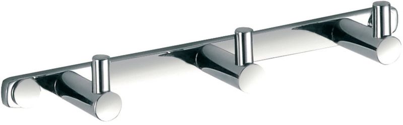 Wieszak na ręczniki Stella chrom 3-hakowy ścienny metalowy 20x4x2,5 cm 1 szt.