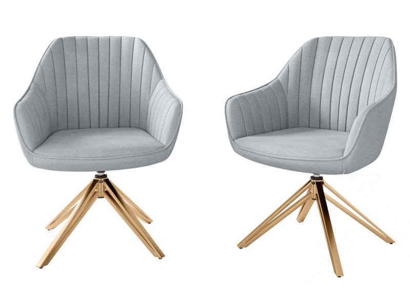 Fotel obrotowy MIRJAN 24 Cerezi złoty + jasnoszary 1 szt.