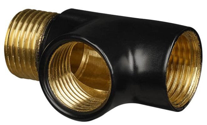 Trójnik LUXRAD do grzałki elektrycznej 1/2 czarny mat struktura 1 szt