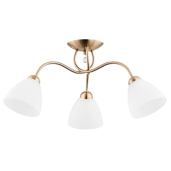 Lampa sufitowa wisząca Alfa Amarillo 7537 złoto-biała kryształowa 3xE27 x 15W 1 szt.