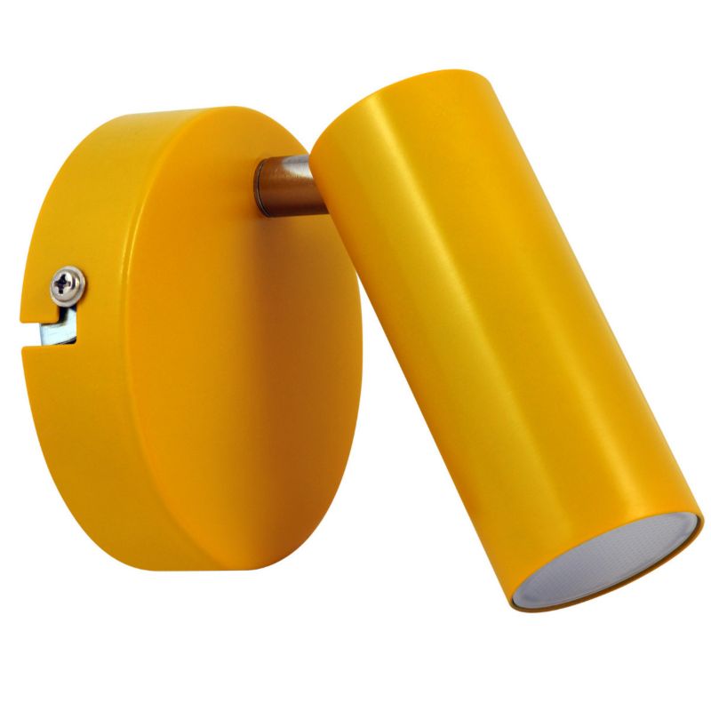 Kinkiet ścienny Polux Gavi żółty LED 4.5W 3000K 240lm IP20 wym: 11,5 x 10 x 14 cm - 1 szt.