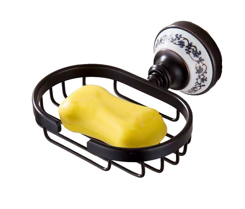 Koszyk na mydło Lauferi BYBLIS uchwyt mosiężny czarny retro 1 szt.