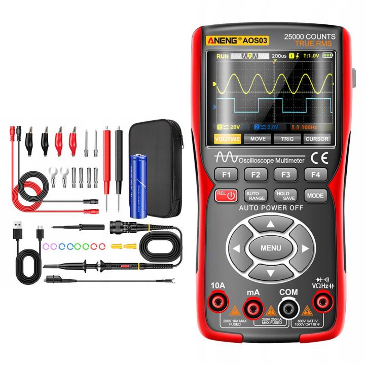 Miernik Multimetr oscyloskop cyfrowy ANENG AOS03 PRO 3W1 1 kpl