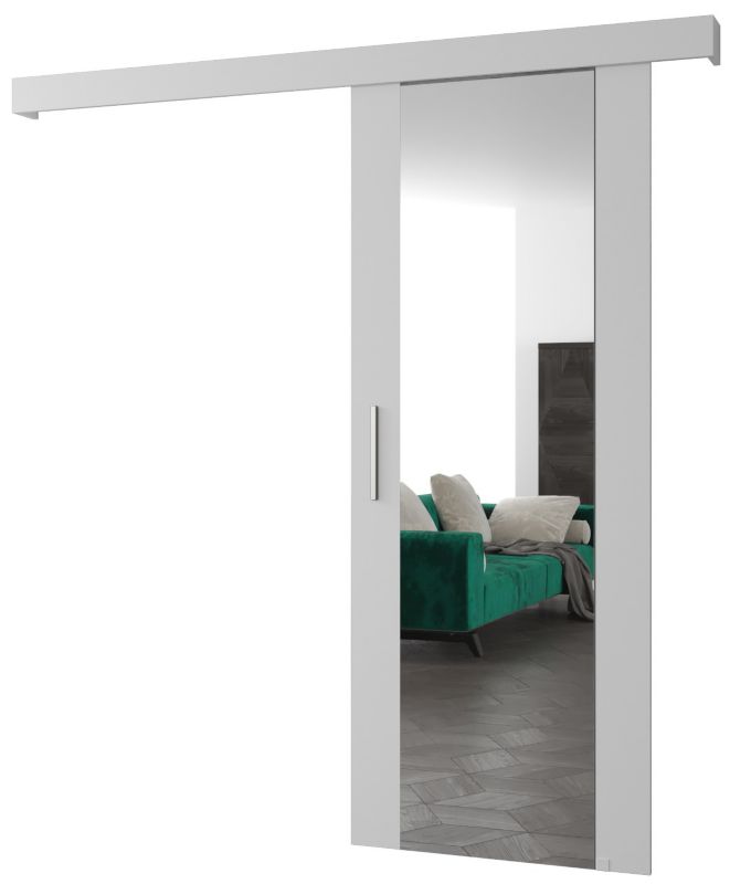 Drzwi przesuwne naścienne Abiks SALWADOR II 70 biały mat + biały mat + srebrny 1 szt.