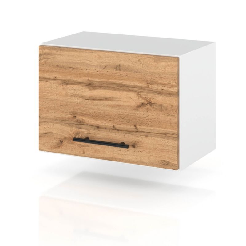 Szafka Kuchenna Hurtownia-Mebli Wisząca Okapowa OKAP50 sPremium 50cm Biały Mat Dąb Wotan 50x32x36 cm 1szt.