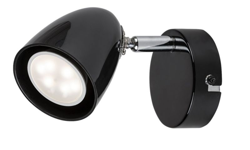 Kinkiet ścienny Rabalux Perico czarny 1 x GU10 x 5W IP20 wym: 10,5 x 7 x 16 cm - 1 szt.