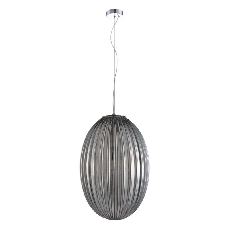 Lampa sufitowa wisząca Milagro Braga 3515 czarna-chromowana szerokość 30 cm 1xE27 x 60W 1 szt.