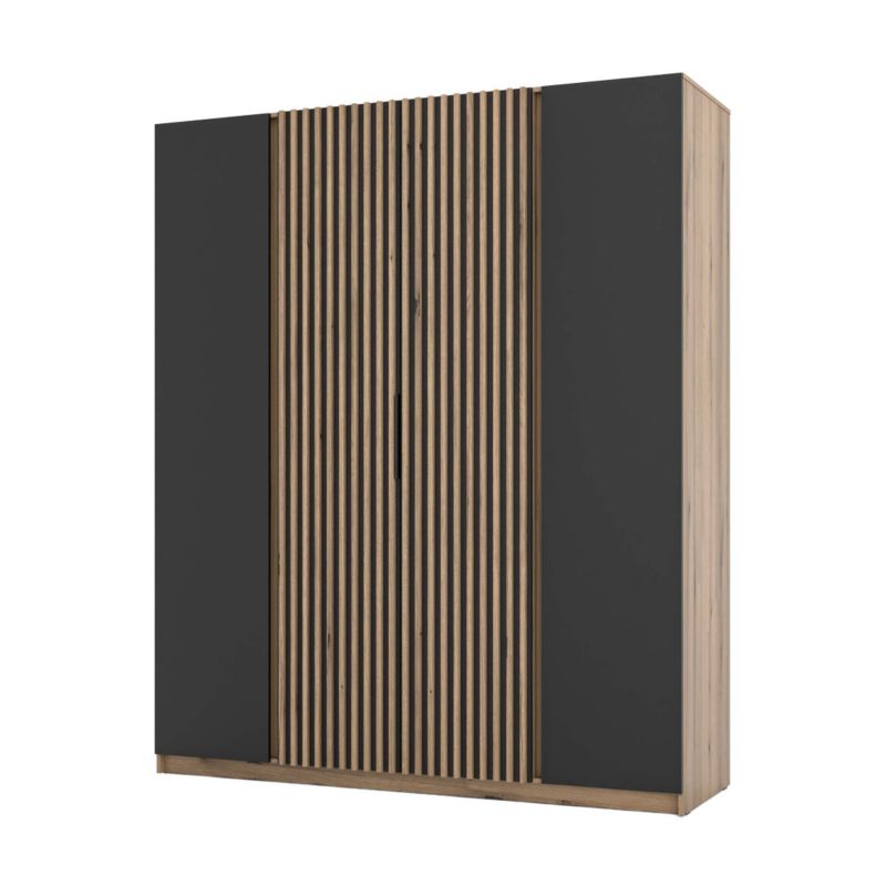 Szafa do przedpokoju i sypialni 4-drzwiowa z lamelami Bonni Dravero EV/BL-EV 2F 2LAM 1 szt.