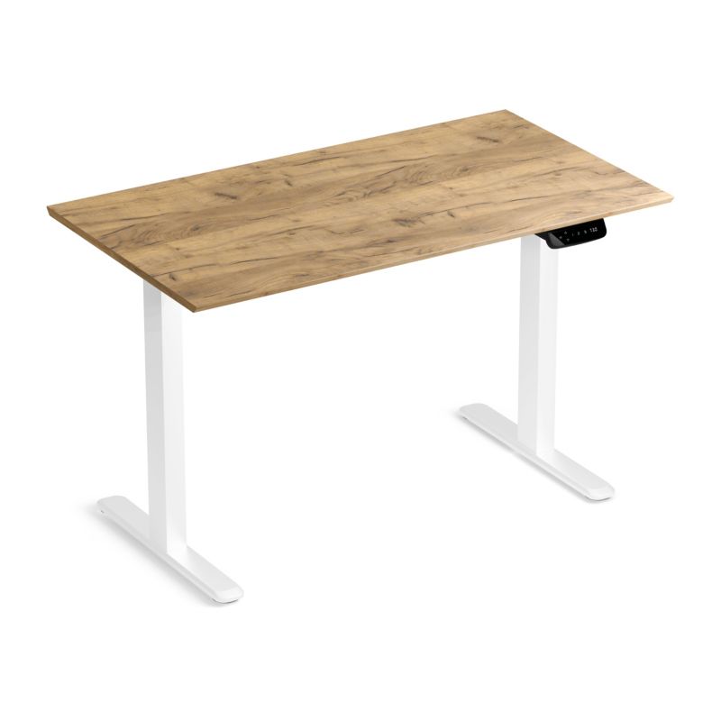 Biurko elektryczne regulowane LVNSystem Control Pro 140 biały/dąb craft złoty 1 szt.