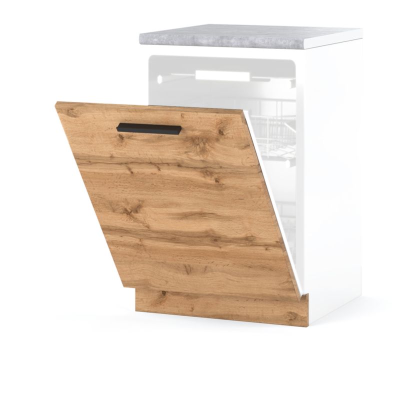 Szafka Kuchenna Hurtownia-Mebli Stojąca Do zmywarki Blanka dolna ZM60 60cm Dąb Wotan Dąb Wotan 60x47x85 cm 1szt.