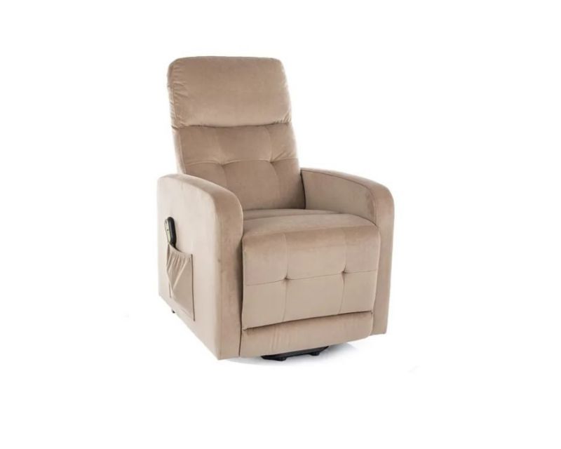 Fotel rozkładany OTUS II VELVET beżowy SIGNAL 1 szt.