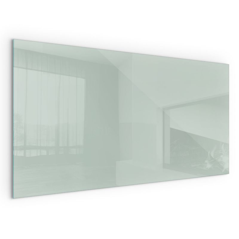 Szyba Prostokątna przed Kominek Wallfluent 100x50 cm Ochrona Podłogi przed Żarem Kolor Jasnozielony 1 szt.