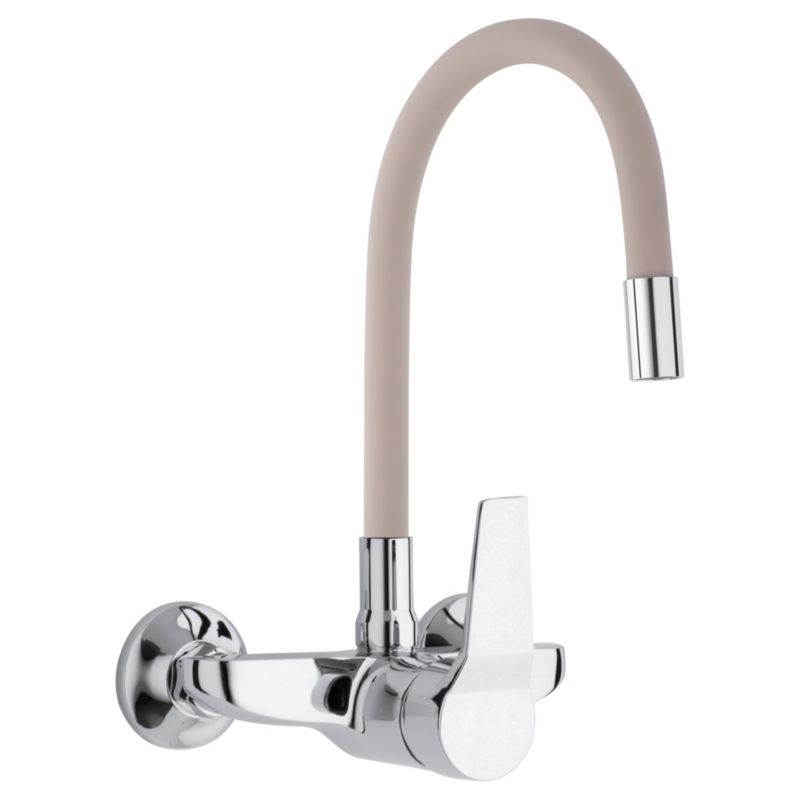 Bateria kuchenna ELFO - YOKA HOME ścienna elastyczna wylewka beż - 1 szt.