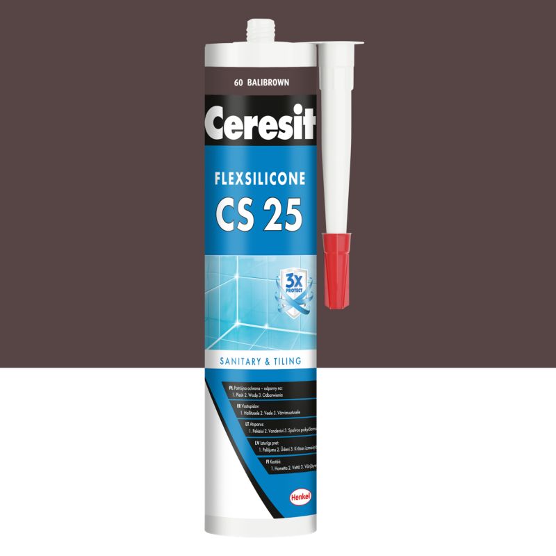 Silikon sanitarny Ceresit CS 25 balibrown 280 ml
