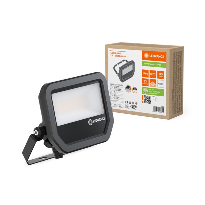 Naświetlacz LED Ledvance Reflektor Zewnętrzny Lampa 17W 2400lm 4000K IP66 Czarny 1 szt.