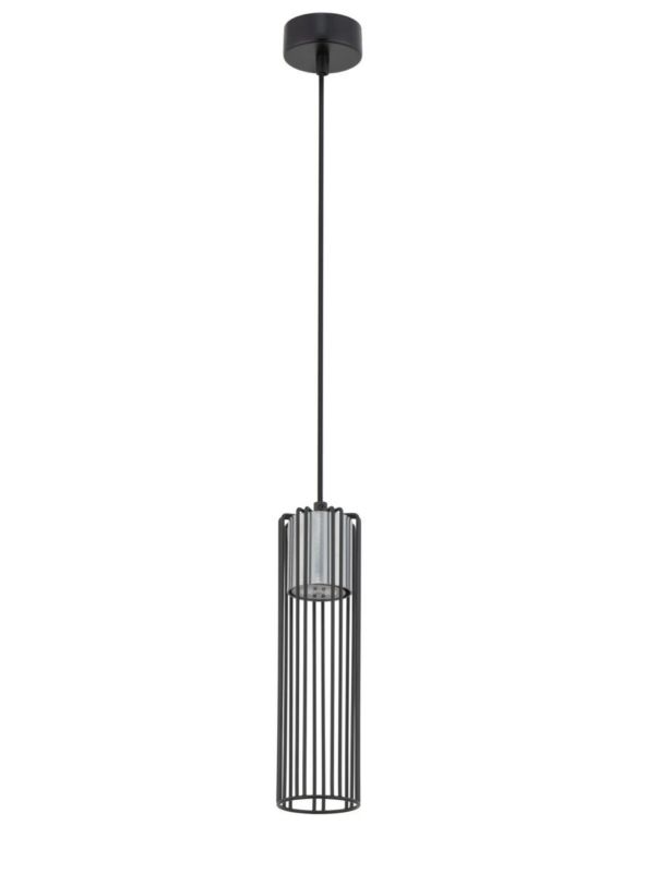 Lampa wisząca Sigma Lighting Fobia 2427 czarno-srebrna dekoracyjna 1xGU10 x 1 szt.