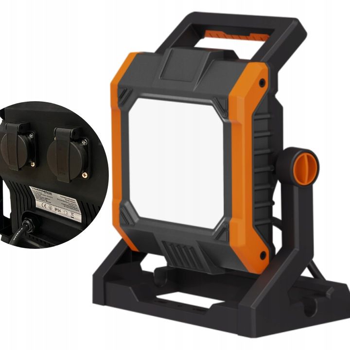 Naświetlacz LED GERMINA przenośny 55W + 2 gniazda IP54 1szt.