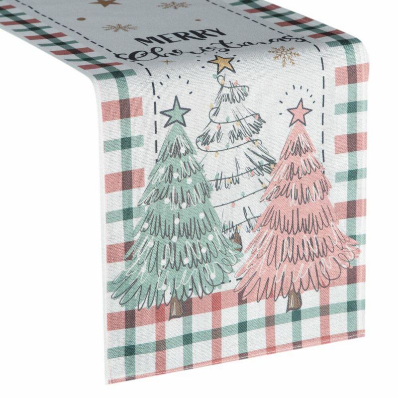 Bieżnik Świąteczny 06 Eurofirany Biały Poliester 33X183 cm 1 szt.