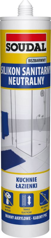 Silikon sanitarny neutralny Soudal bezbarwny 280 ml