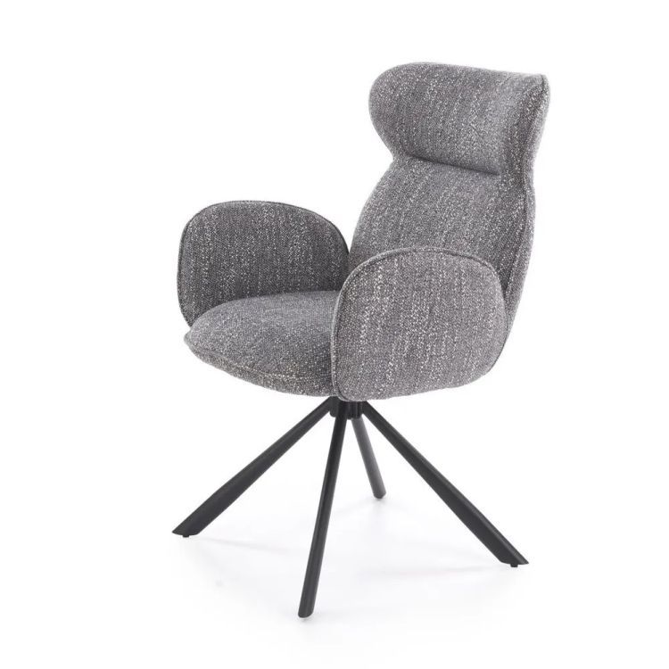 Krzesło Halmar tapicerowane K571 szare obracane 1 szt
