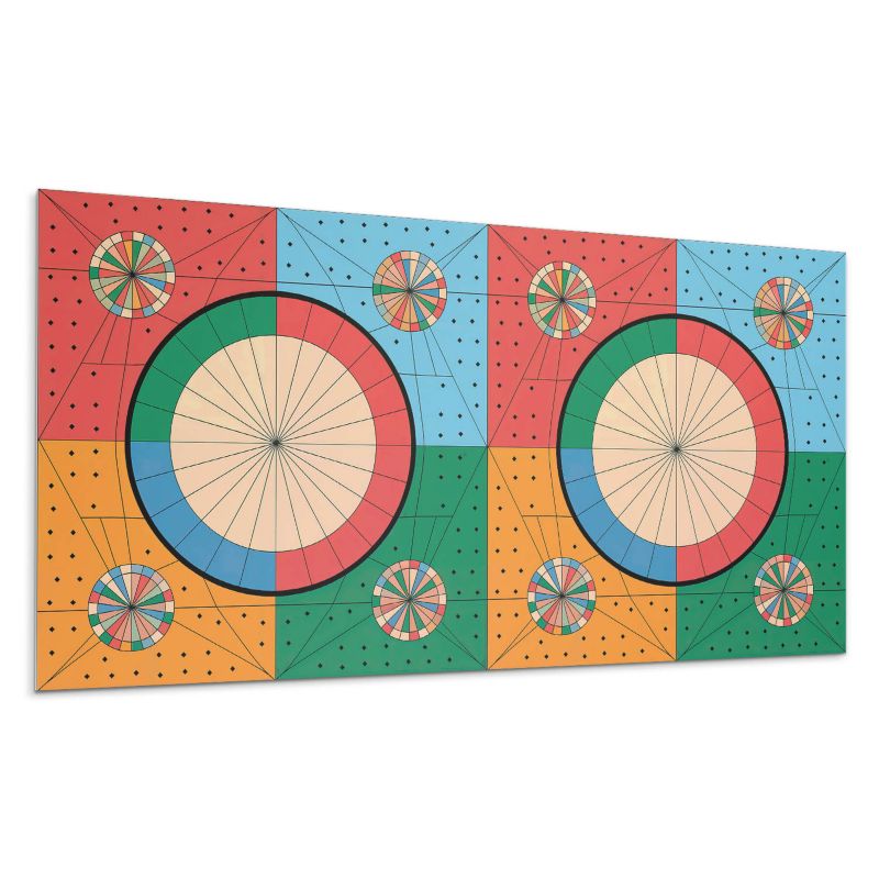 Panel samoprzylepny Wallfluent 100x50 cm Okrągły motyw w stylu geometrycznym 1 szt.