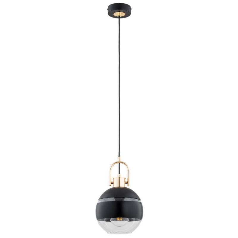 Lampa wisząca Alfa Derol 4192 czarno-złota-przezroczysty dekoracyjna 1xE27 x 15W 1 szt.