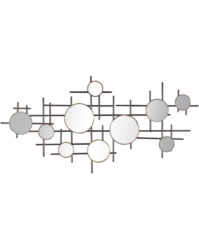 Lustro ścienne Ibos 113 cm 55 cm Metal Czarny 1 szt.