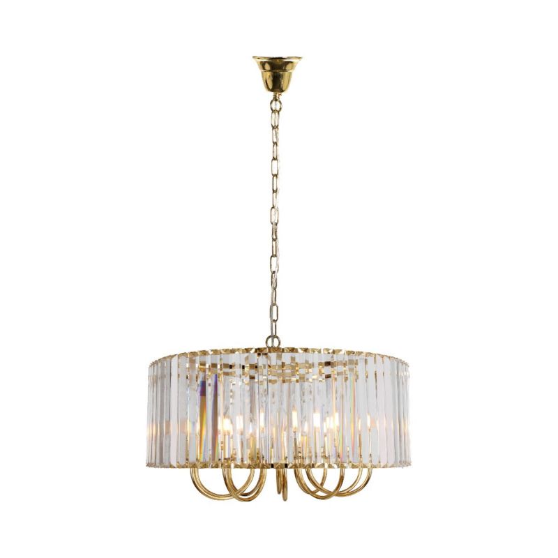 Żyrandol Zuma Line Paris 0599 złoto-przezroczysty kryształowy 10xE14 x 40W 1 szt.