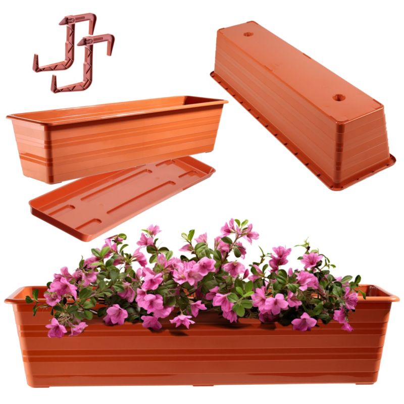 Doniczka KADAX Skrzynka Balkonowa 60cm + 2 Uchwyty 1szt.