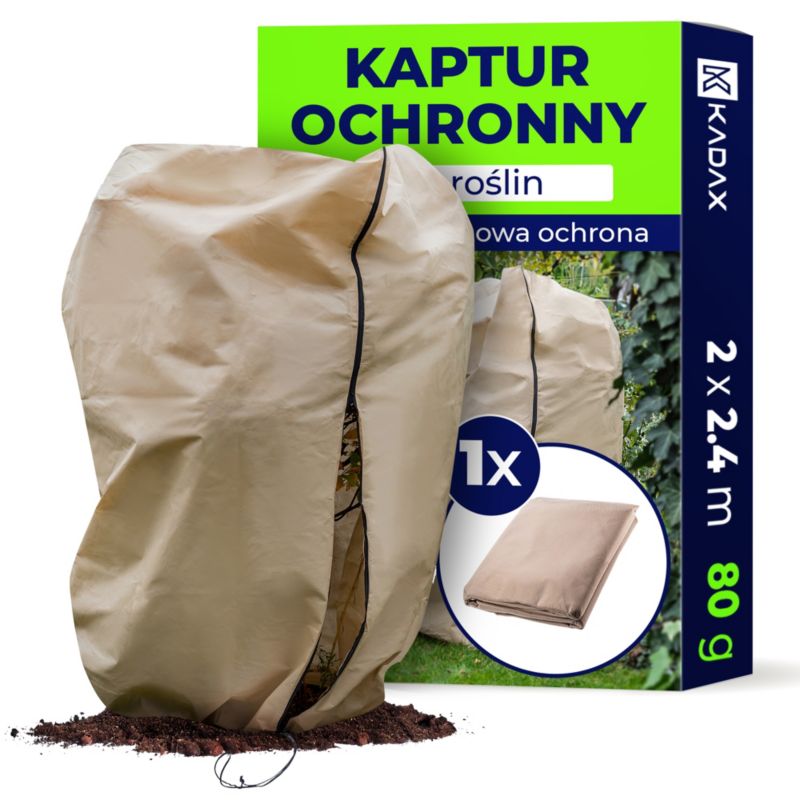 Kaptur ochronny KADAX na rośliny 2 x 2.4 m 80 g/m² beżowy 1 szt.
