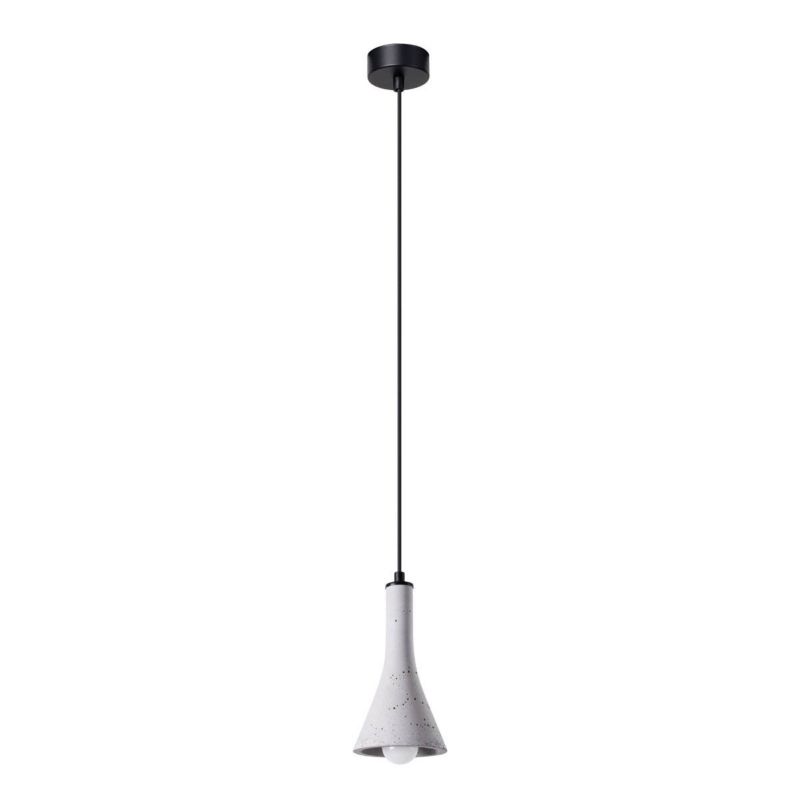 Lampa wisząca Sollux Lighting Rea 5576 szara szerokość 12 cm 1xE14 x 1 szt.