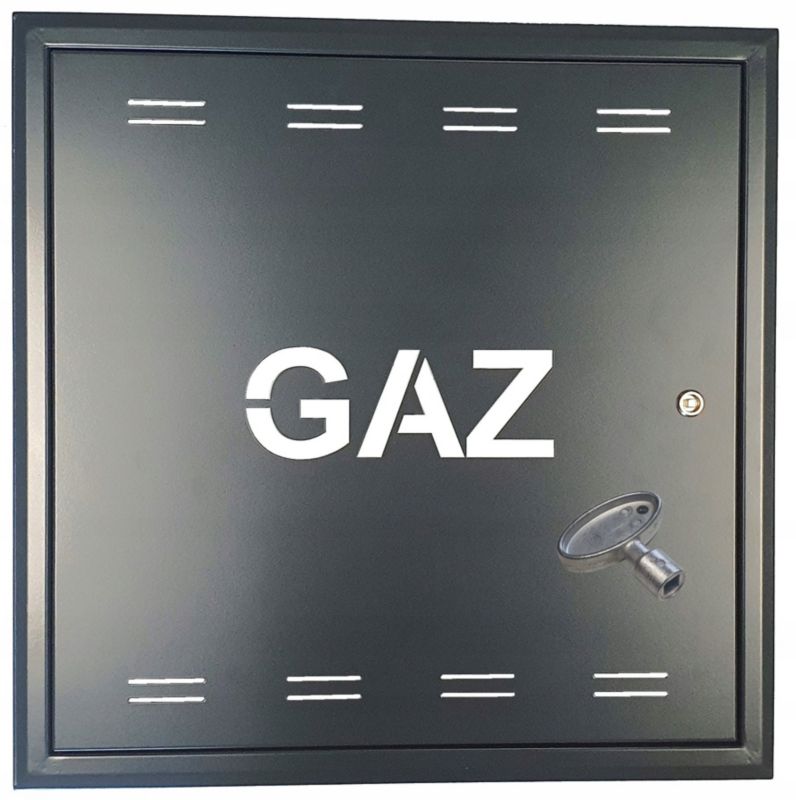 Drzwiczki Gazowe FEINZ Metalowe Skrzynka 60X60X5 Antracyt Na Klucz 1 Szt.