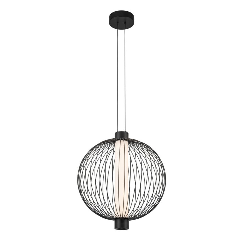 Lampa wisząca Milagro Kyoto 5260 czarna szerokość 43 cm wbudowany LED 32W 1 szt.