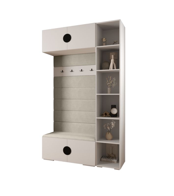 Garderoba do przedpokoju Abiks INOVA 4 Z20 biały+czarny+manila02 1 szt.