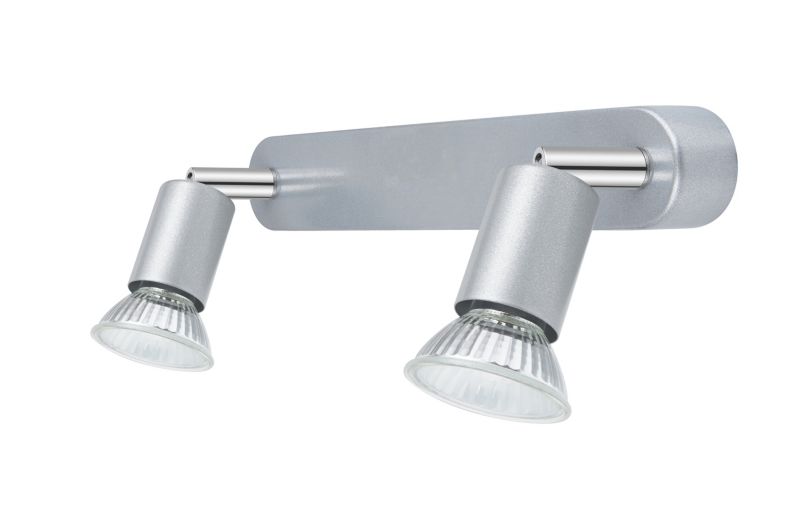 Spot listwa 2-punktowy GU10 srebrny